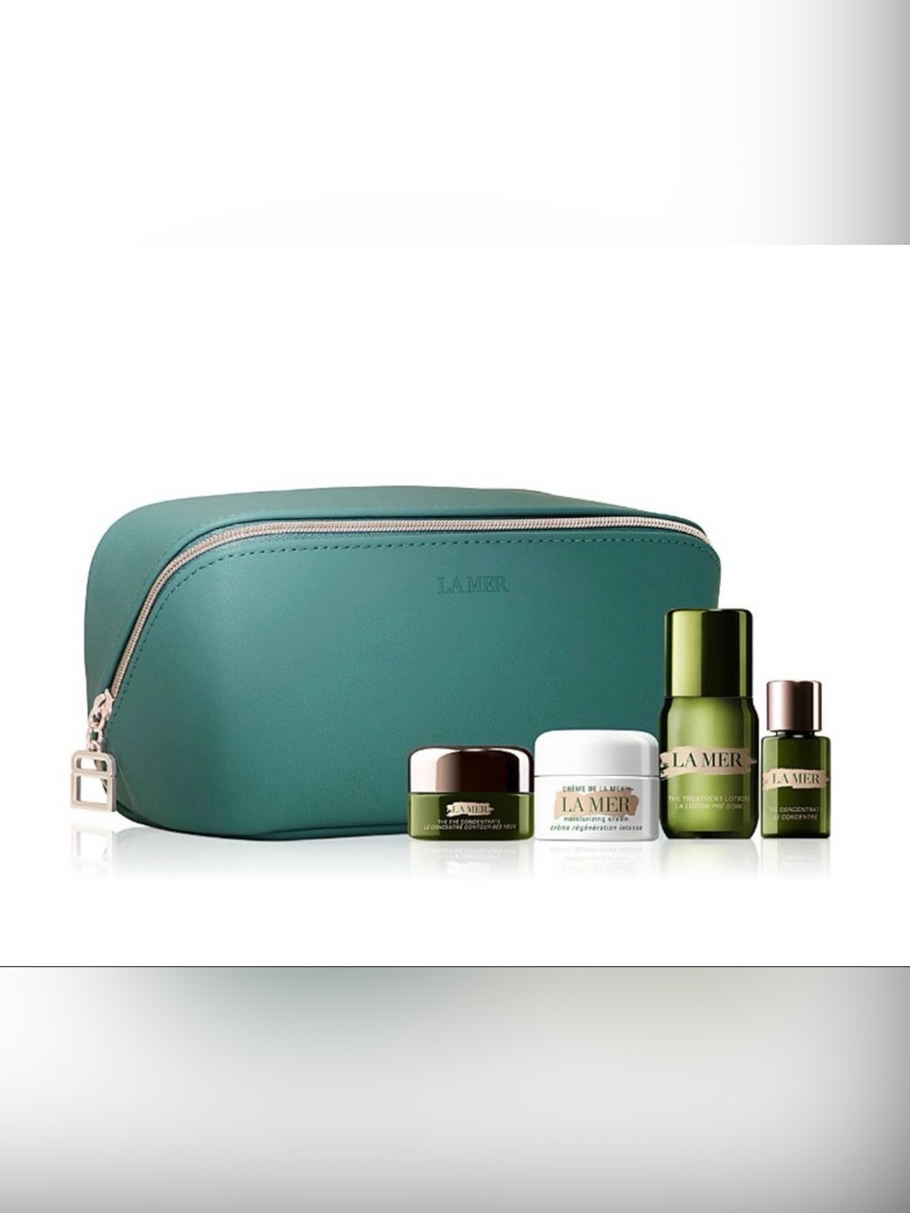 La Mer Light Teal Cosmetic Pouch
